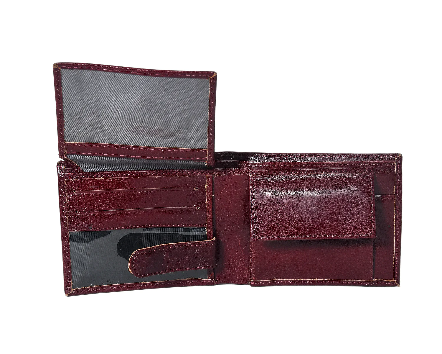 Premium Genuine Leather Bi-Fold Wallet for Men with Card Slots & Cash Compartment - Image 7