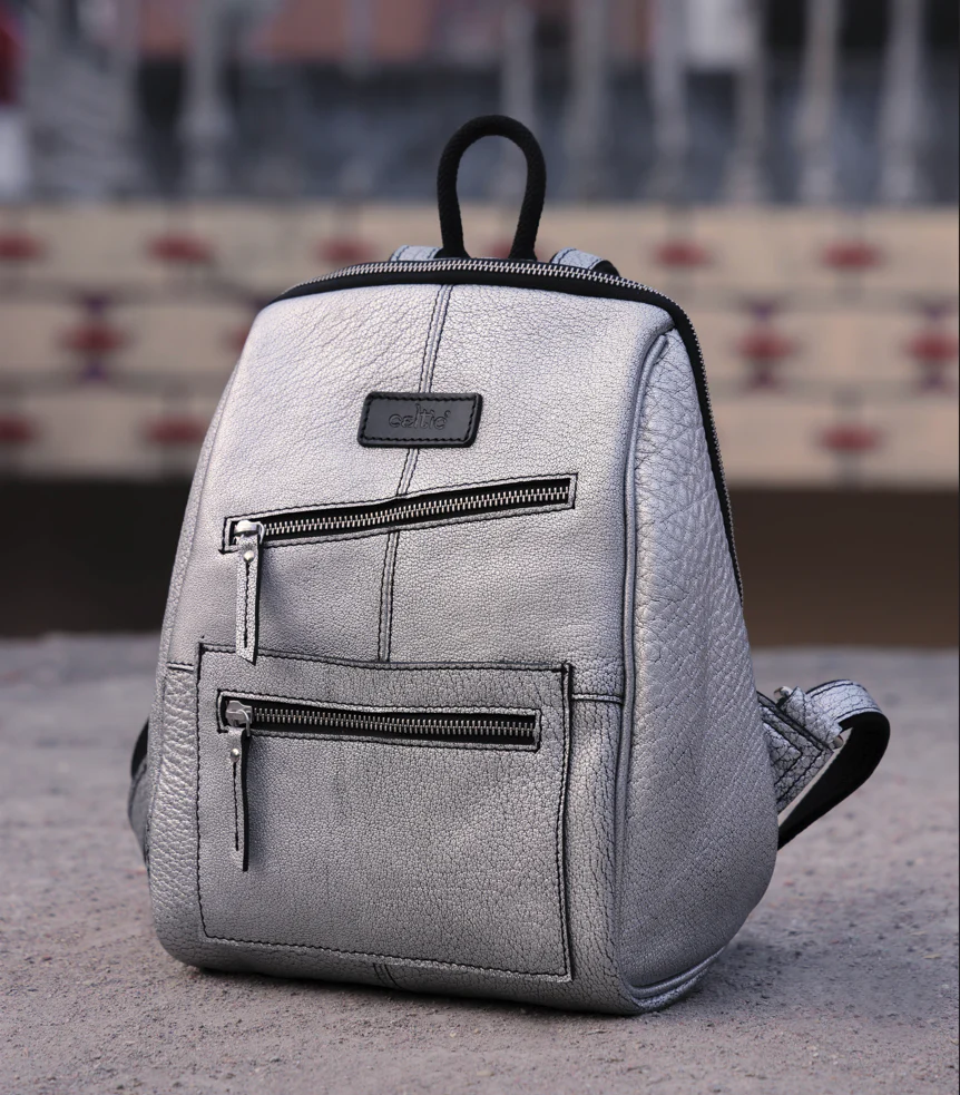 Vintage Leather Mini Backpack with Multiple Pockets & Adjustable Straps - Image 13